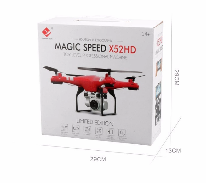 X52 RC drone with Altitude Hold 1080P 5MP HD Camera Quadcopter RC Drone 2MP WiF VS Phantom 3 Standard Syma X8HG Image