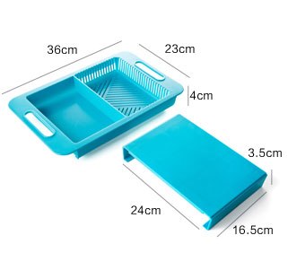 Multifunction Kitchen Chopping Blocks Sinks Drain Basket Cutting Board Vegetable Meat Tools Kitchen Accessories Chopping Board Image