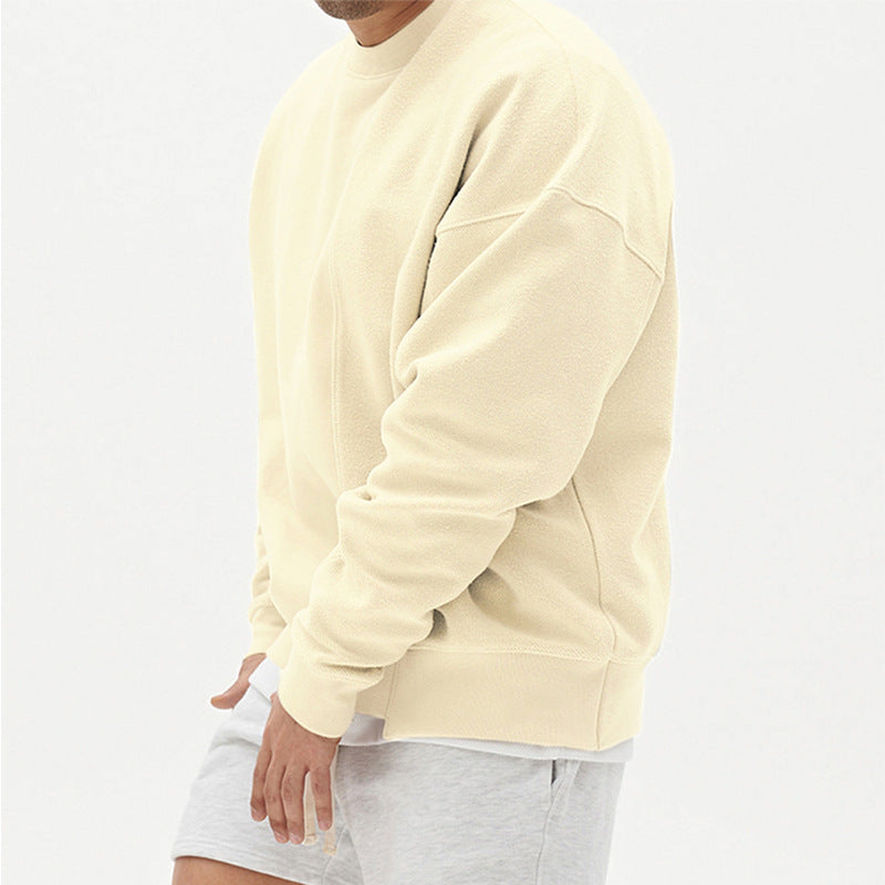 Pullover Round Neck Sweater Loose Men Clothes Image