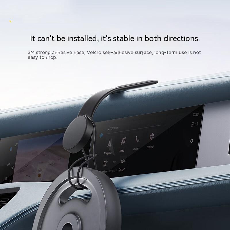 Magnetic Bendable Car Mobile Phone Holder Wireless Charger Phone Holder 15W Car Dash Mount Compatible With Phone Image