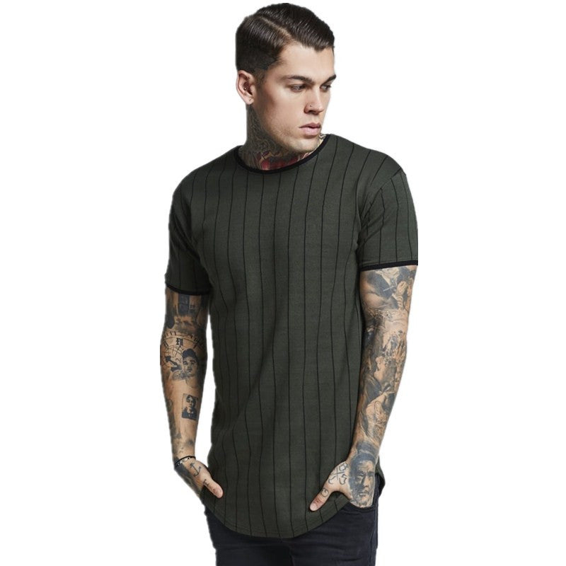 T-shirt men's striped print T-shirt Image