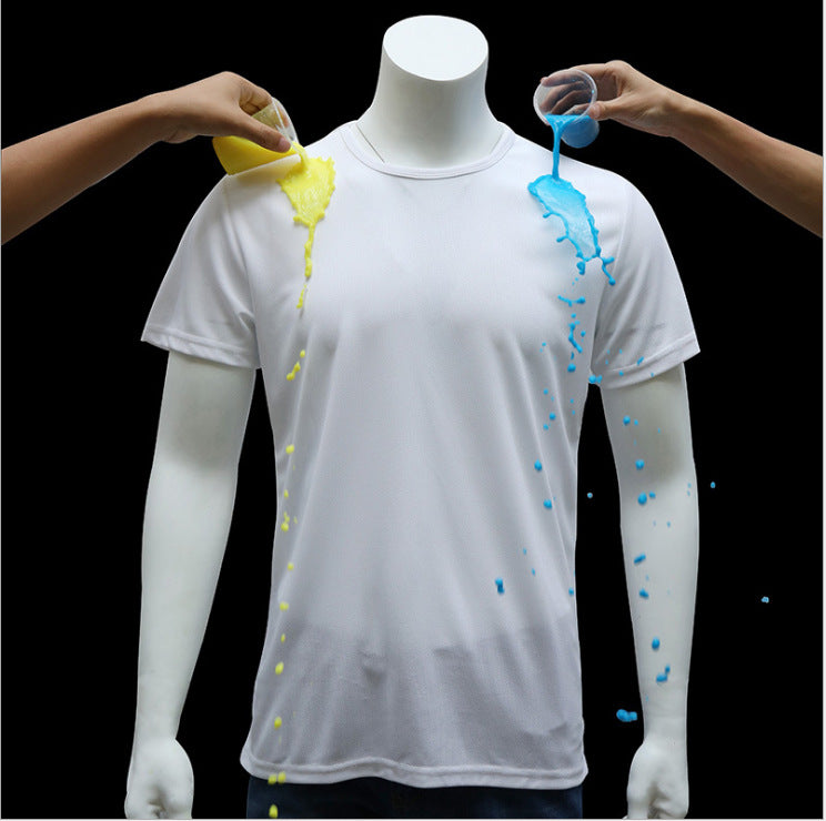 Quick-drying Waterproof Anti-fouling T-shirt Couple Half Sleeve Bottoming Shirt Image