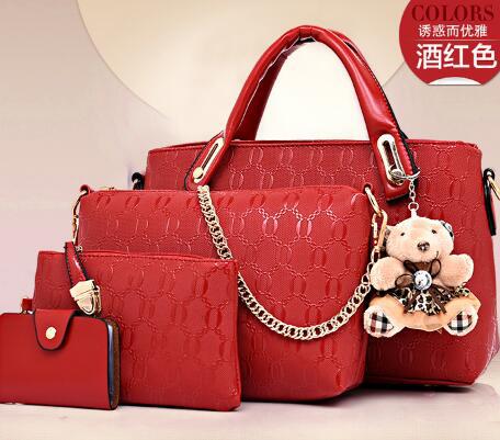 2021 new Korean fashion handbags embossed four piece ladies bag shoulder diagonal handbag Image