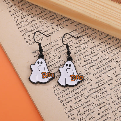 New Creative Halloween Pumpkin Head Ghost Alloy Dripping Oil Badge Brooch