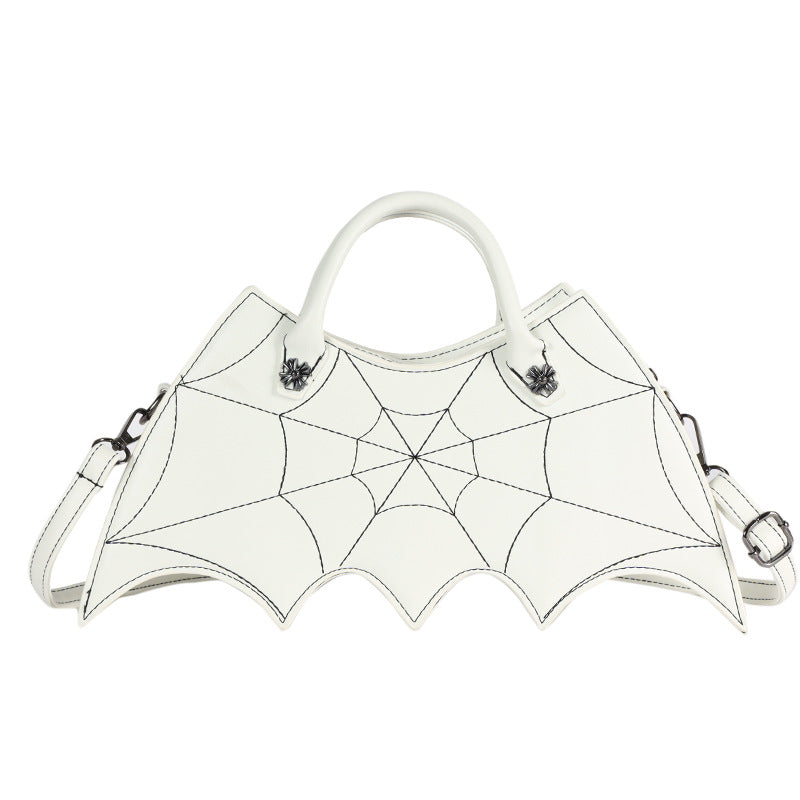 Halloween Spider Web Shape Shoulder Bags Personality Batgirl Tide Pu Handbags Fashoin Messenger Crossbody Bag Image