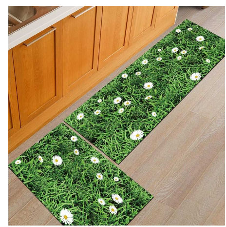 Floor mats, non-slip, oil-proof, household machine washable door mats, bathroom, bathroom, bedside rugs Image