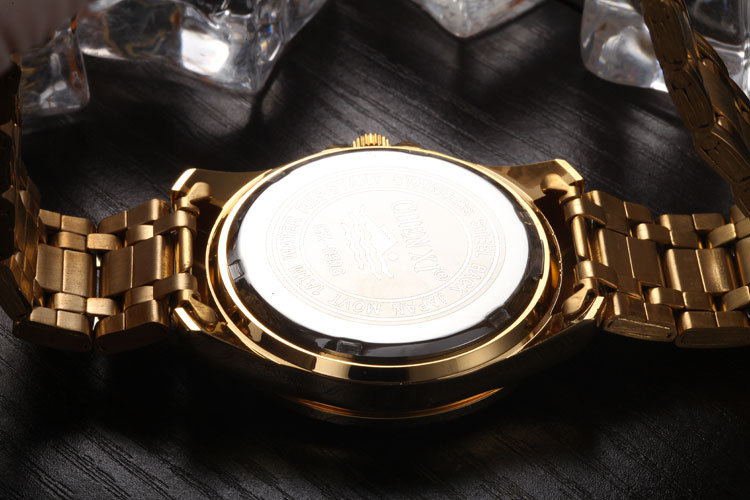 Luxury Brand Man Gold Dress Watches Stainless Steel Image