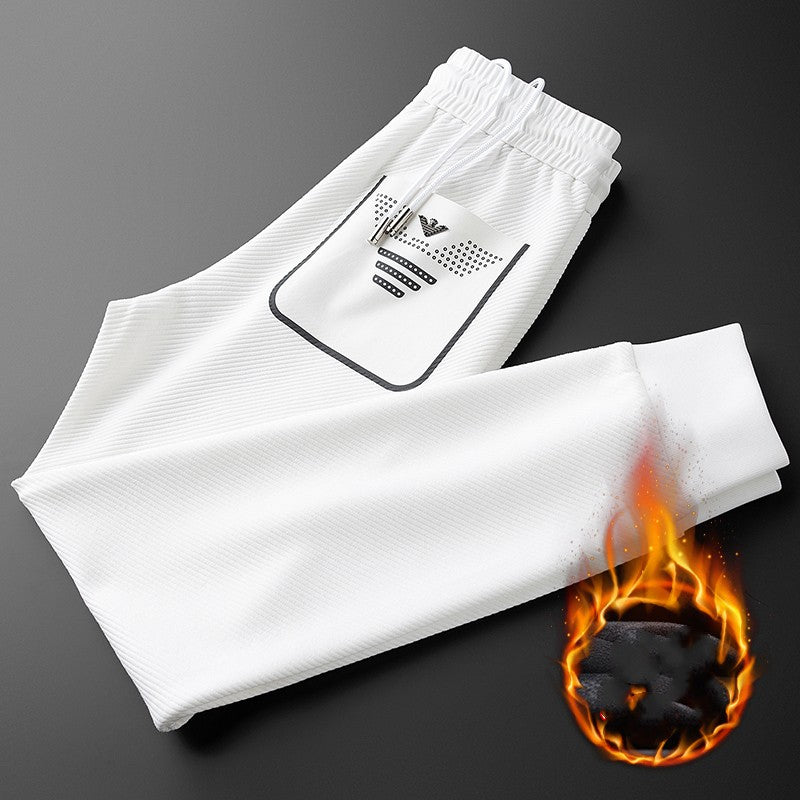 Twill Stretch White Trousers For Men Image