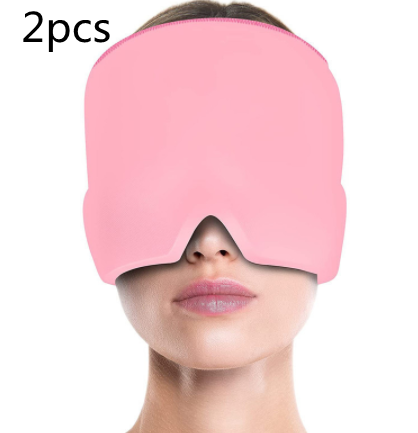 Ice Compress Headache Eye Mask Hat Relief For Migraines, Stress, And Tension Massage Tool Image