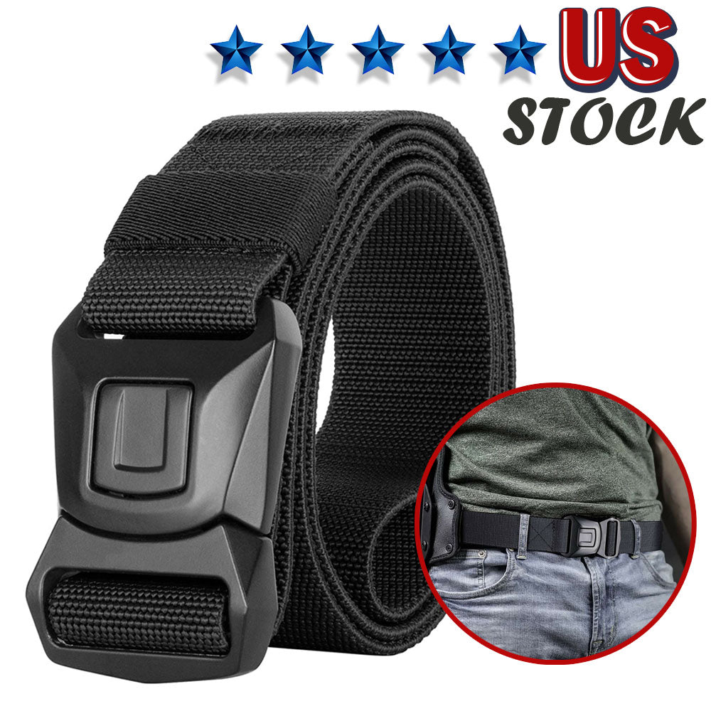 Quick Button Release Buckle Military Belt Strap Tactical Waistband Belts For MEN Image
