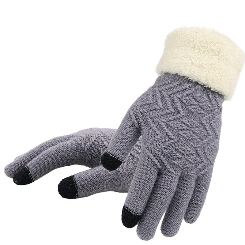 Winter knitted gloves Image