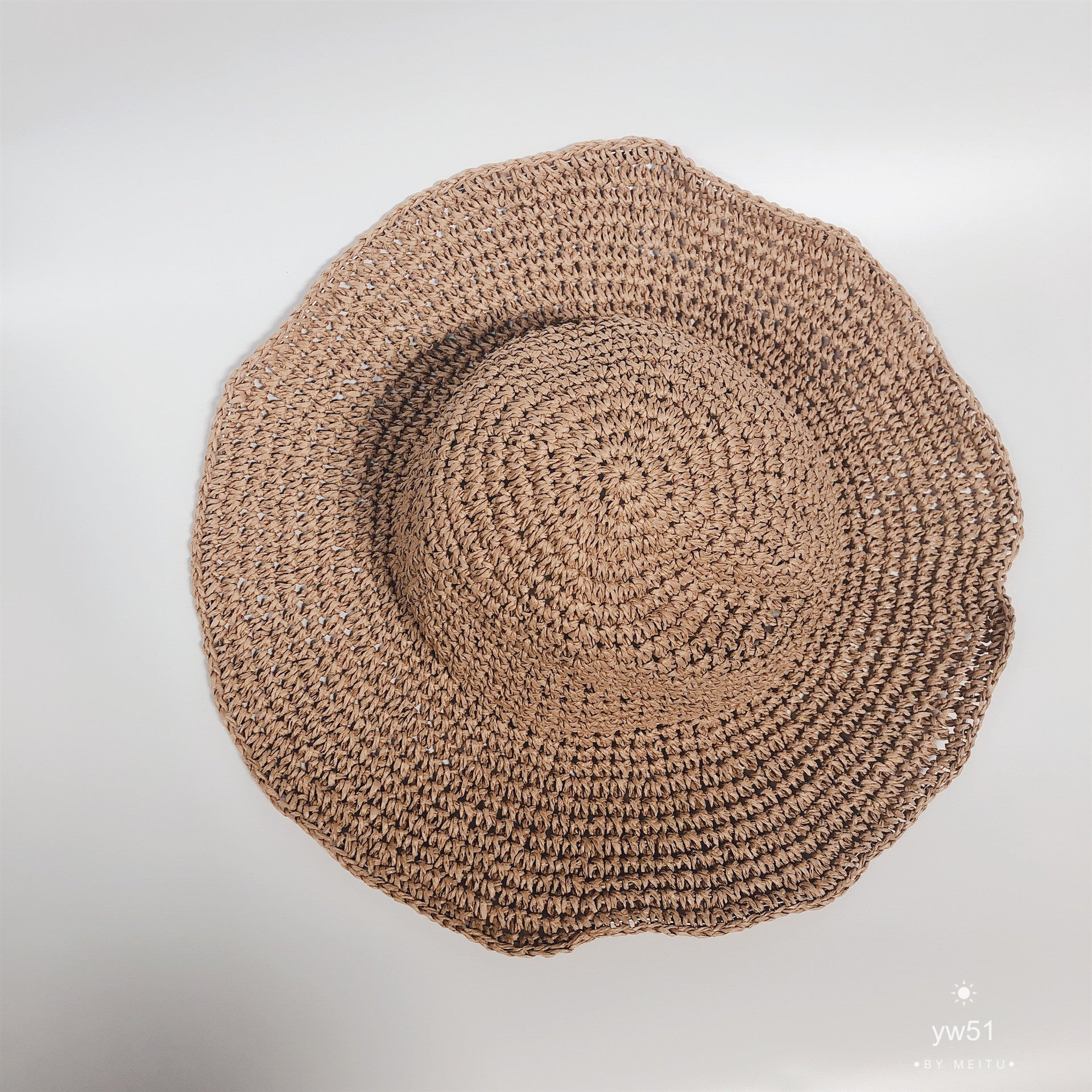 Summer Outing Sunscreen Hat for Women with Foldable Straw Hats Holiday Cool Hat Beach Hat Image