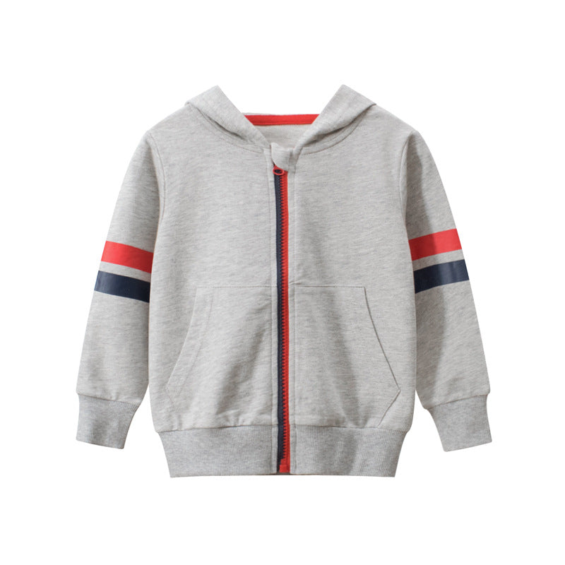 Boy's zipper sweater baby clothes Image