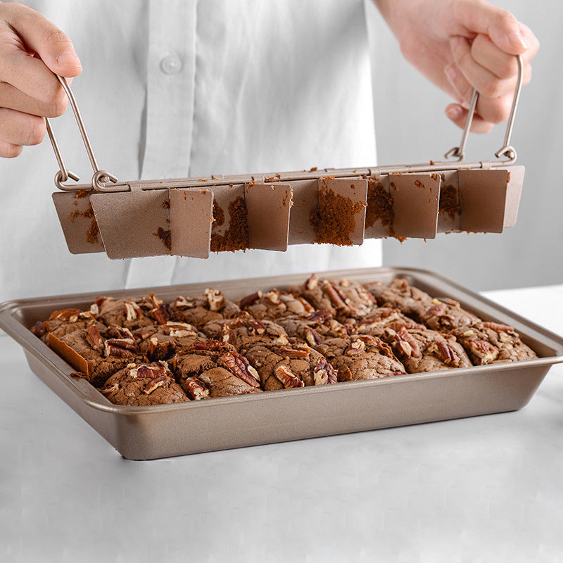 Kitchen Solid Bottom Thickened Square Brownie Pan Home Bakery Image