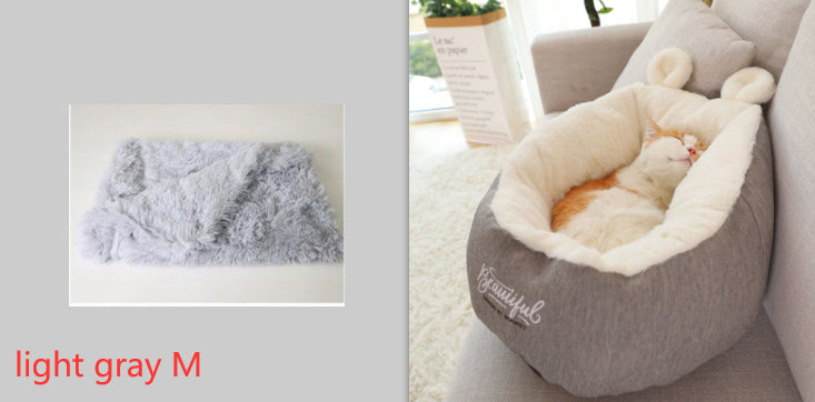 Pet Dog Bed Warming Soft Sleeping Bag Cushion Puppy Kennel Image