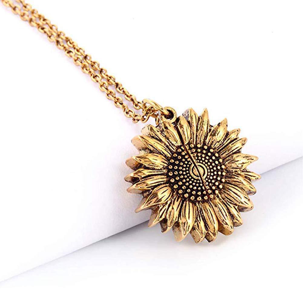 You Are My Sunshine Sunflower Necklace Women Men Image