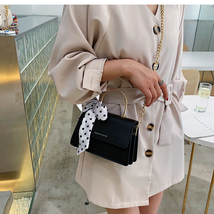 Popular Bags Handbags Small Trendy Fashion Messenger Bag Chain Shoulder Texture Handbag Image