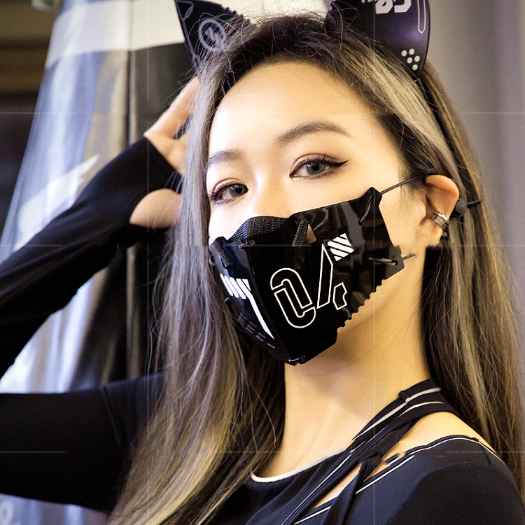 Punk Mask Cat Ears Headband Function Two-dimensional Sci-fi Machinery Image