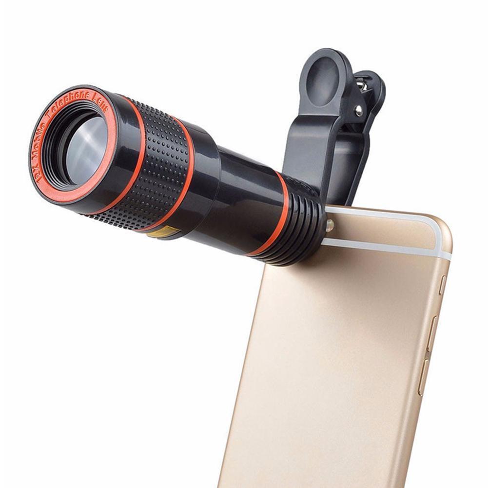 HD 8X Clip On Optical Zoom Telescope Camera Lens For Universal Mobile Cell Phone Image