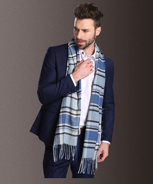 New Europe Fashion Shawl Scarves Men Winter Warm Tartan Image