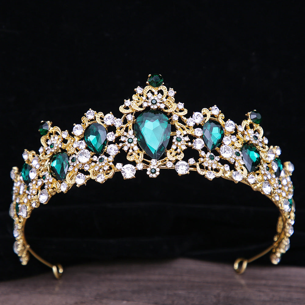 Baroque Rhinestone Crystal Bridal Crown Image