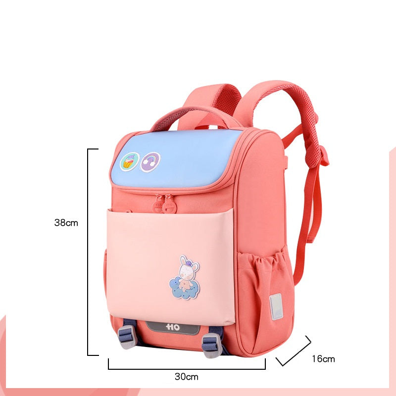 Primary School Students Shoulder Pad Children's Backpack Light Solid Color Primary School Bag Image