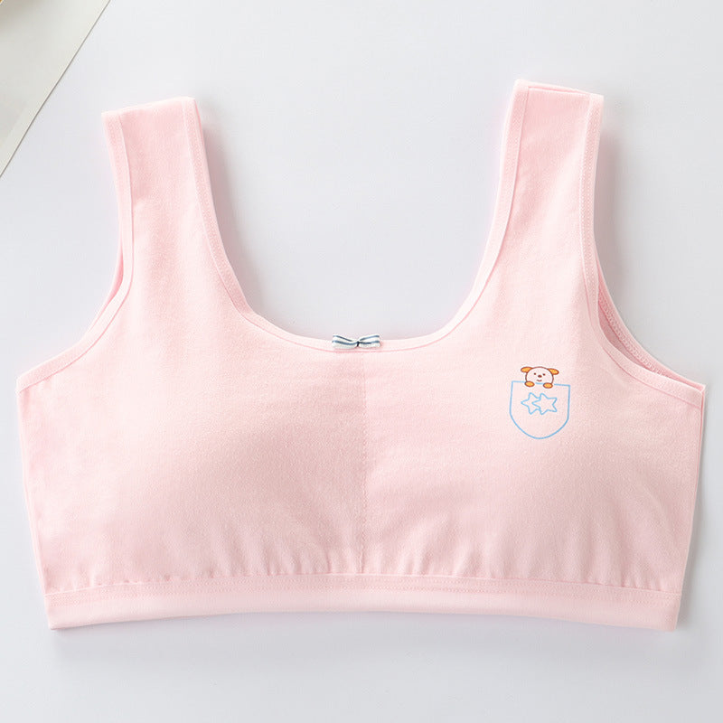 Primary Student Vest Female Junior High  Girl High School  Underwear Pure Cotton Bra Image