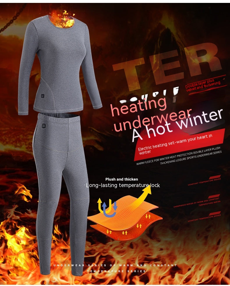 Winter Thermal Electric Heating Suit Smart Heating Underwear Whole Body Fever Thermal Suit Can Be Worn Outside Image