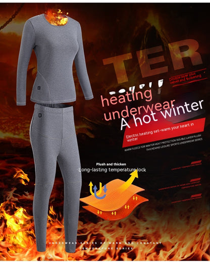 Winter Thermal Electric Heating Suit Smart Heating Underwear Whole Body Fever Thermal Suit Can Be Worn Outside