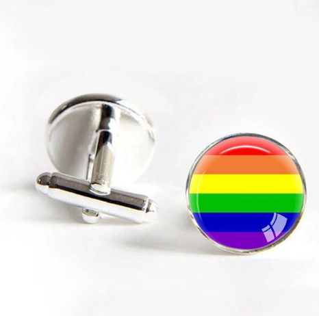 Gay Pride Cufflinks Image