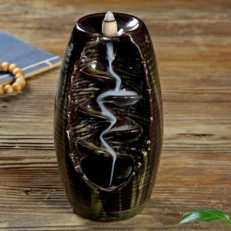 Multi-layers Ceramic Back flow Incense Burner Image