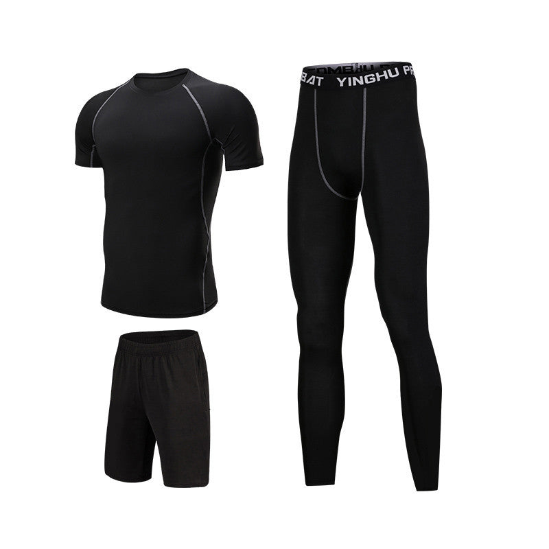 Running Workout Clothes Men 7pcs / sets Compression Running Basketball Games Jogging Tights set of underwear Gym Fitness sports sets Image