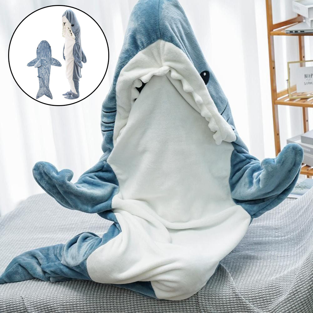 Cartoon Shark Sleeping Bag Pajamas Office Nap Shark Blanket Karakal High Quality Fabric Mermaid Shawl Blanket For Children Image