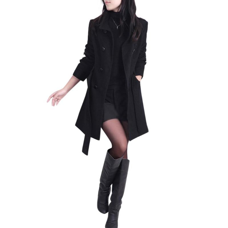 Woolen coat trench coat Image