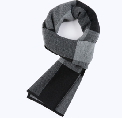 Men's scarf wool plaid scarf scarf winter scarf processing wholesale gift ladies knitting stitching Image