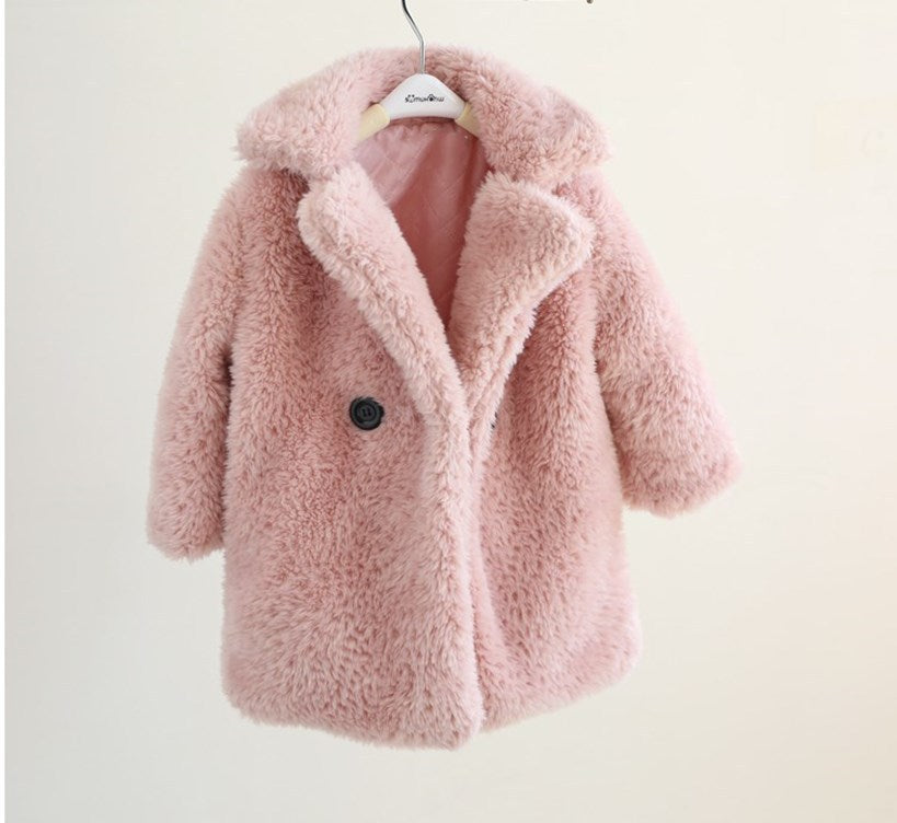 Big Kids Fur Coat In Autumn And Winter Coat Image