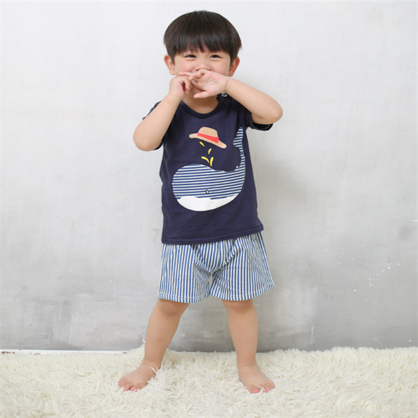 Cartoon Clothing Baby Boy Summer Clothes T-shirt Baby Girl Casual Clothing Sets Image