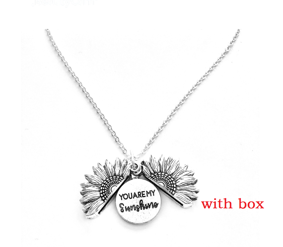 Sunflower Double Lettering Necklace Image