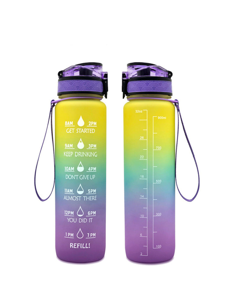 Transparent Flask Water Bottle 1000ml Bottled Kawaii Bottle Bpa Free Infuser Plastic Milk Sports Clear Water Bottle Kawaii Cup Image