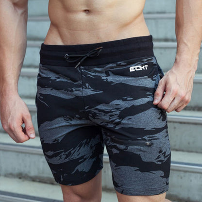 Running training, sports fitness, running, camouflage, casual, five-point shorts