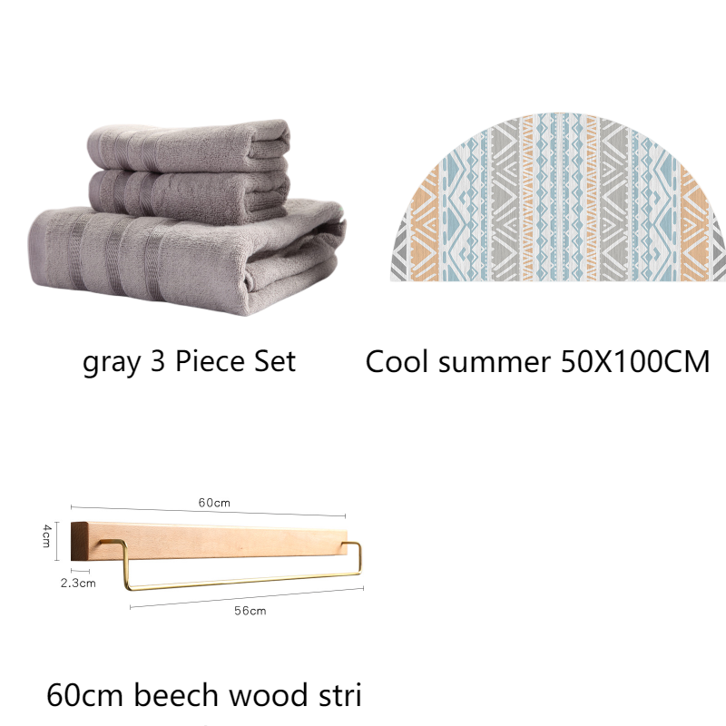 Bamboo Towel Set - Antibacterial And Hypoallergenic Image