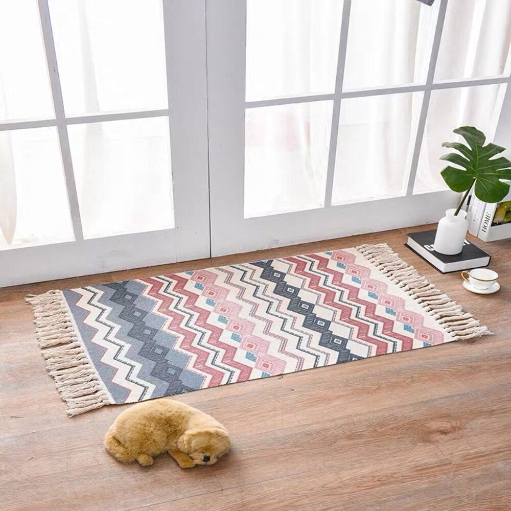 Scandinavian Style Linen Cotton Rug Image