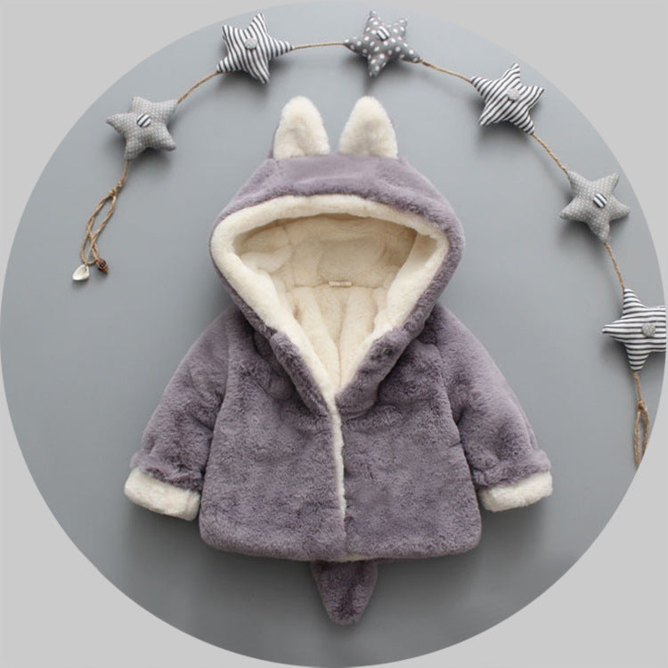 Winter popular girl's plush plush coat baby Image