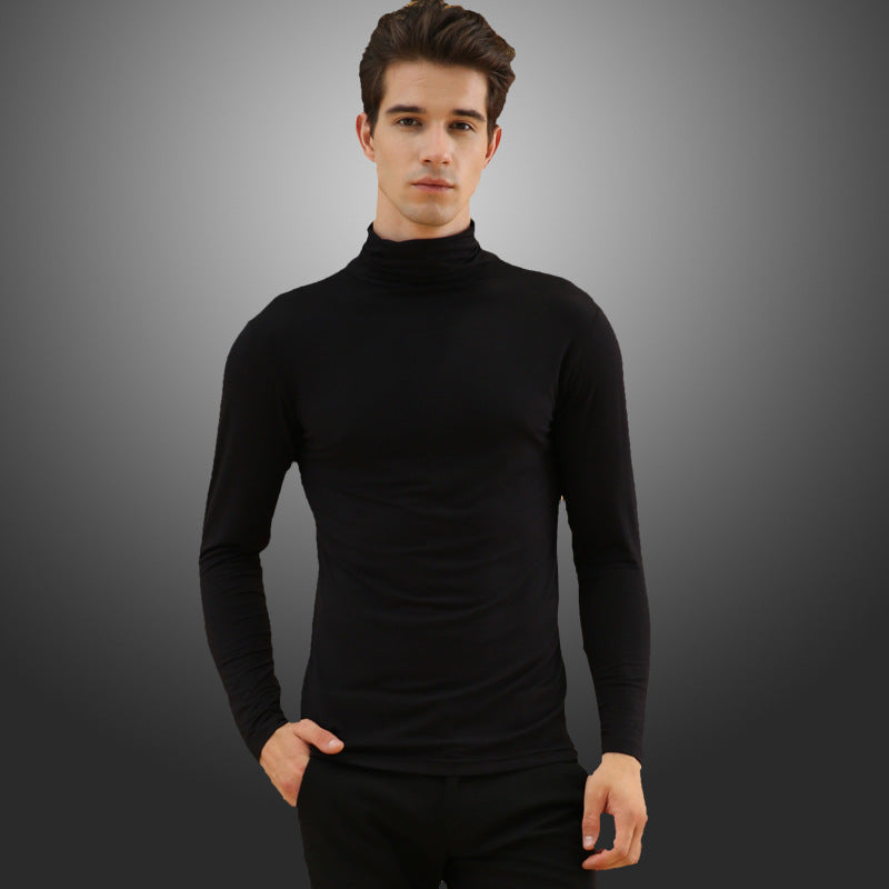 Men's high neck lapel thermal underwear Image