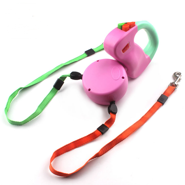 Retractable Dual Pet Dog Walking Leash Image