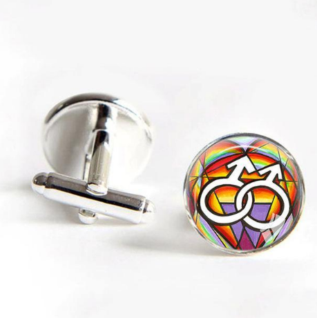 Gay Pride Cufflinks Image