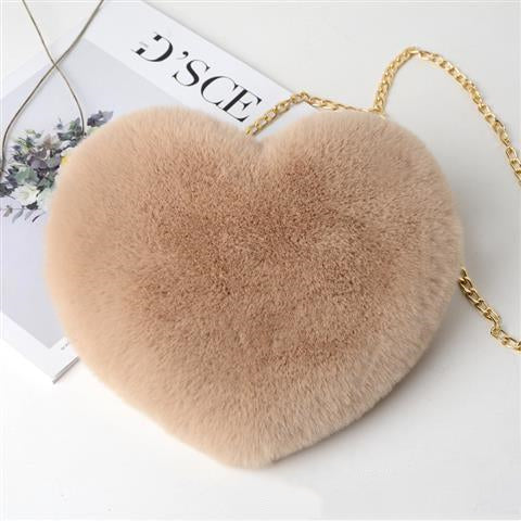 Love Bags For Women Plush Chain Shoulder Bags Valentine's Day Party Bag Image