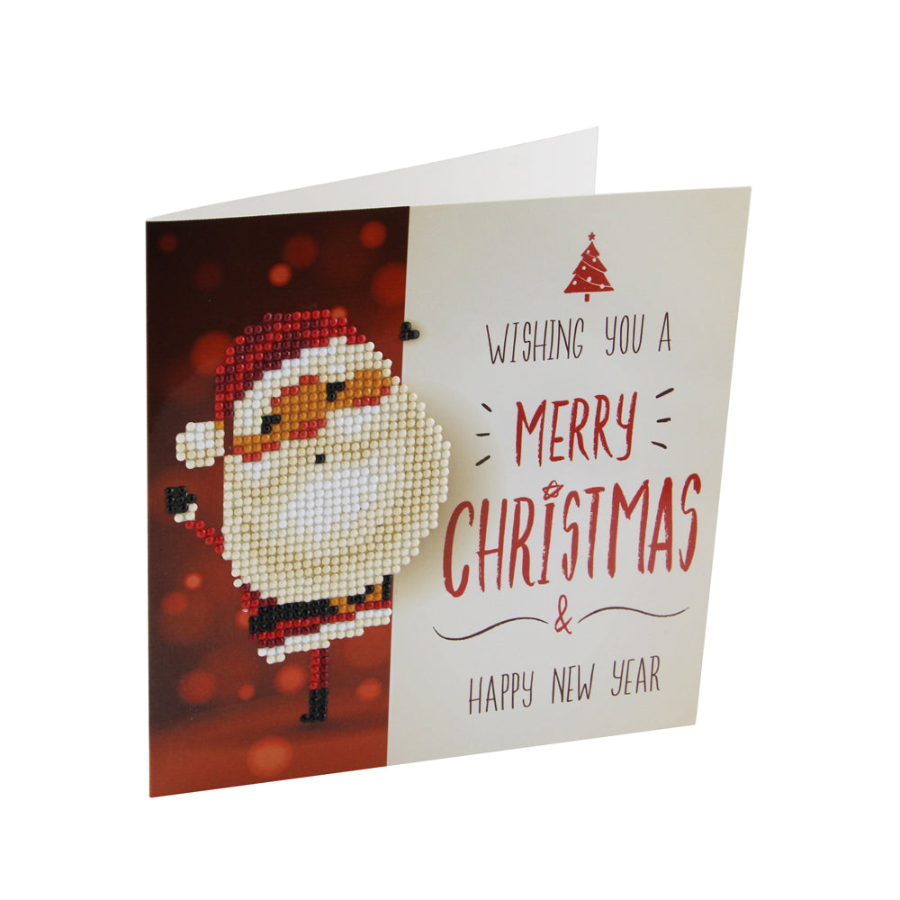 Christmas DIY Diamond Painting Greeting Cards 5D Cartoon Birthday Postcards Kids Festival Embroidery Greet Cards Gifts Image