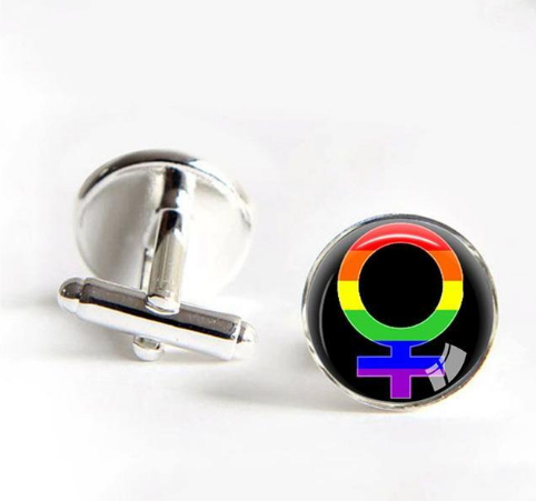 Gay Pride Cufflinks Image