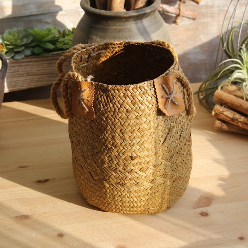 Hand woven basket flower basket basket rattan Image